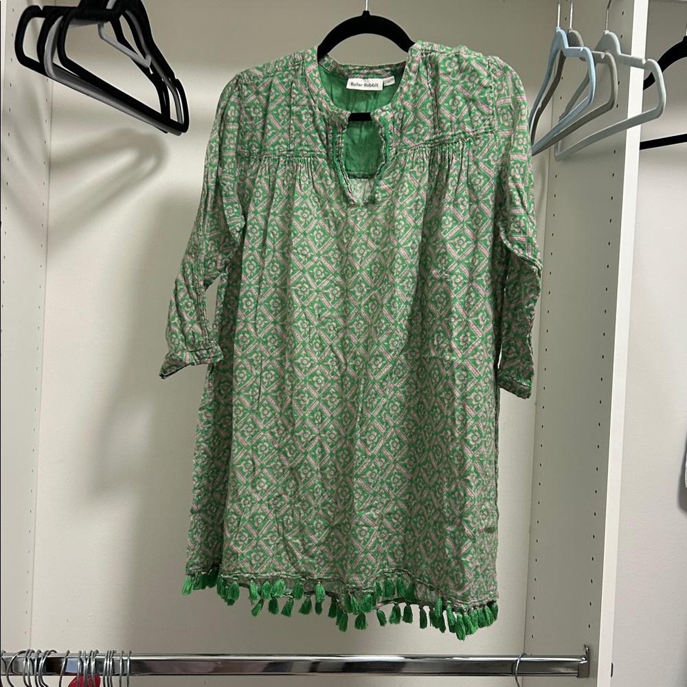 Roberta Roller Rabbit Green and Pink Swim Coverup